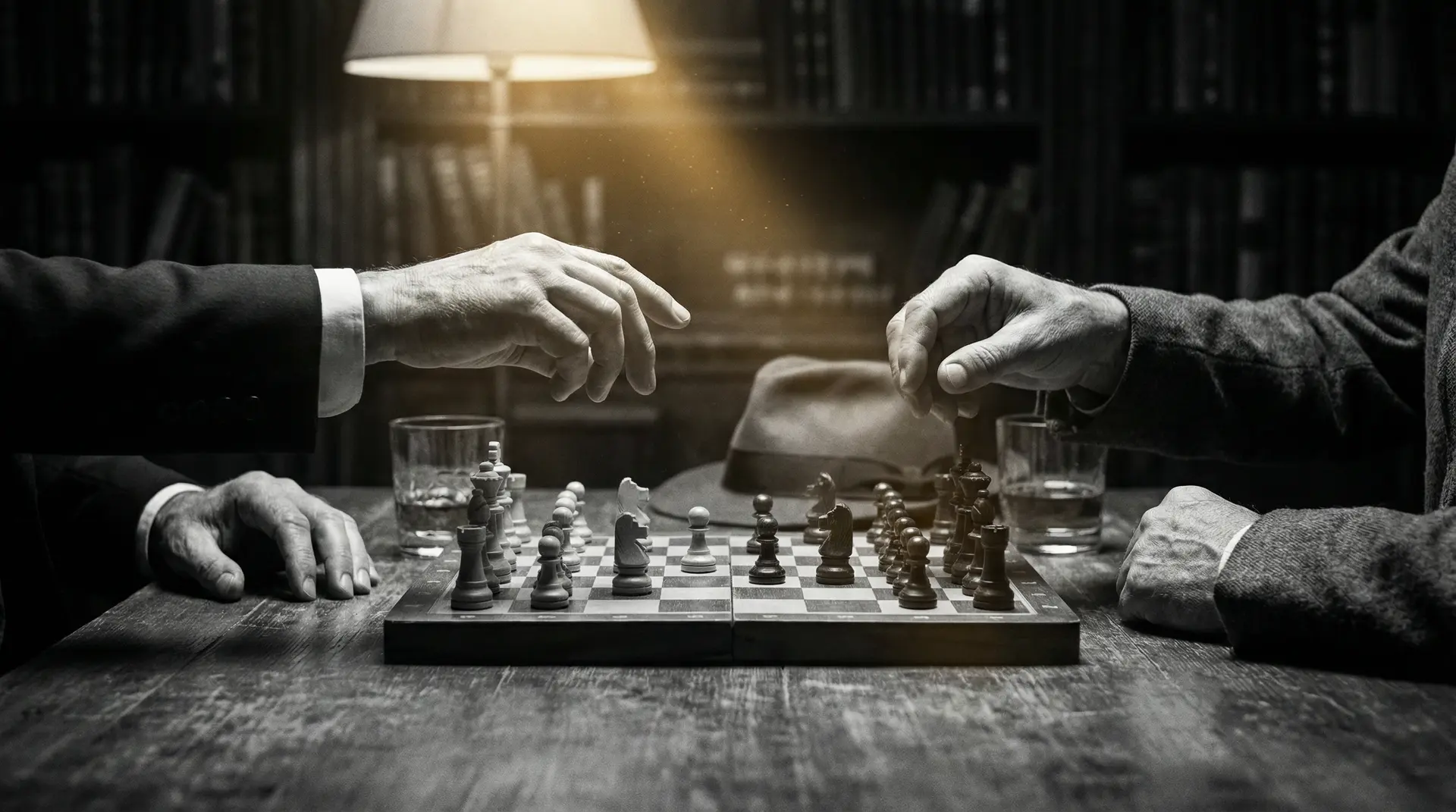 吃 艺术探索系列 - 非线性叙事，棋盘上的对弈象征命运的交错
